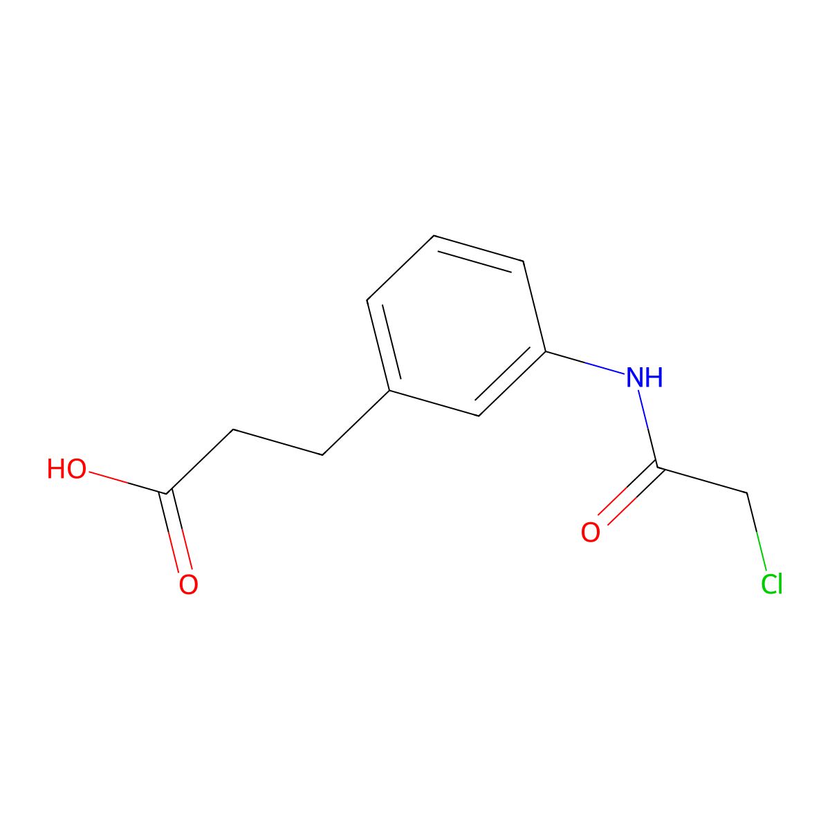 3-(3-(2-Chloroacetamido)phenyl)propanoic acid molecular structure, CAS 1221792-58-0