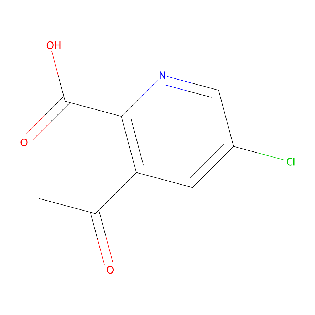 3-Acetyl-5-chloropicolinic acid molecular structure, CAS 1221792-79-5