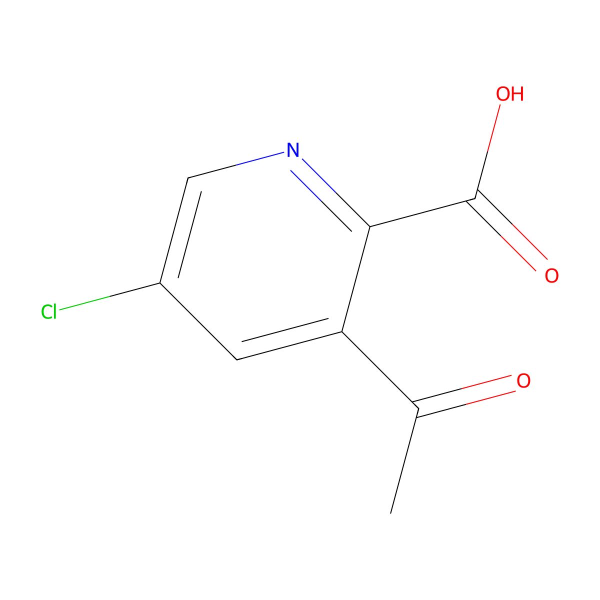 3-Acetyl-5-chloropicolinic acid molecular structure, CAS 1221792-79-5