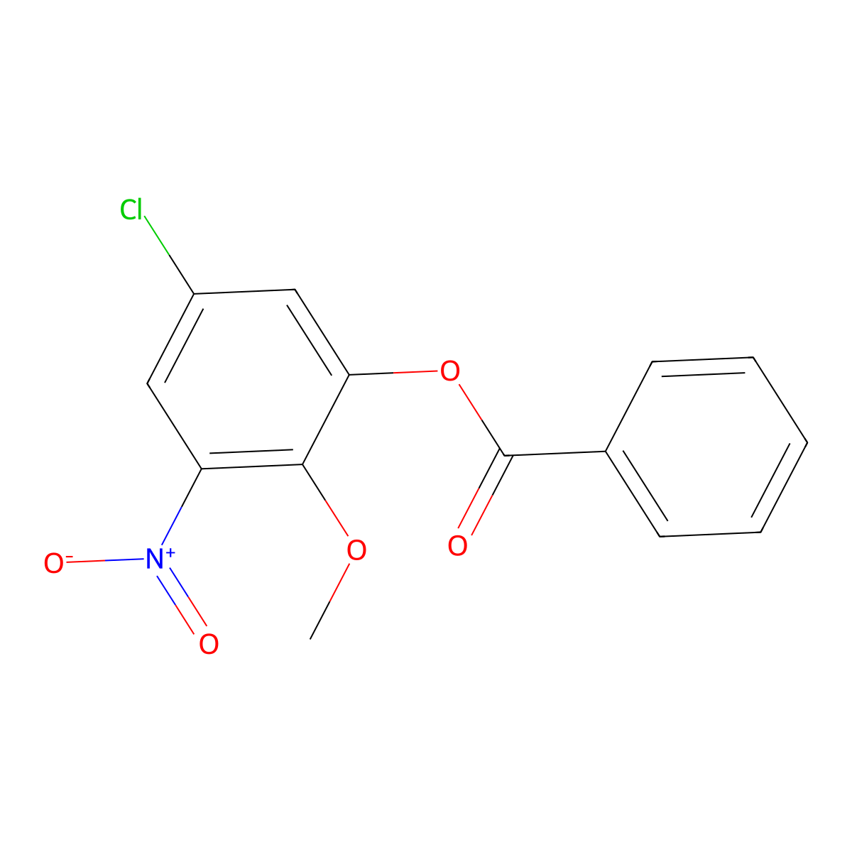 5-Chloro-2-methoxy-3-nitrophenyl benzoate molecular structure, CAS 1221792-84-2