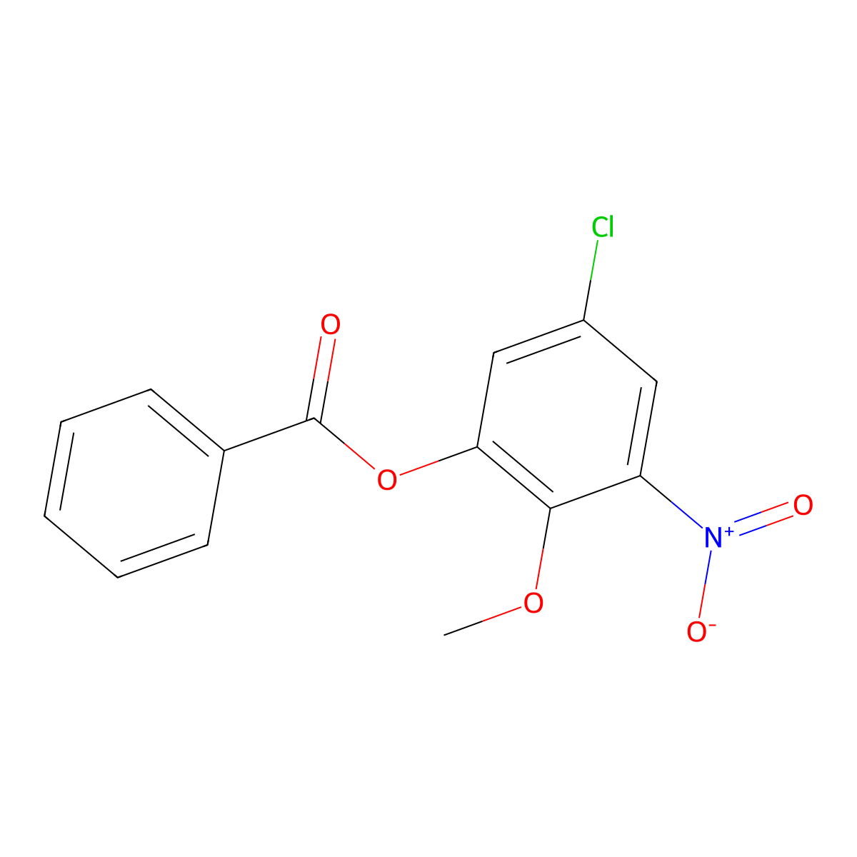 5-Chloro-2-methoxy-3-nitrophenyl benzoate molecular structure, CAS 1221792-84-2