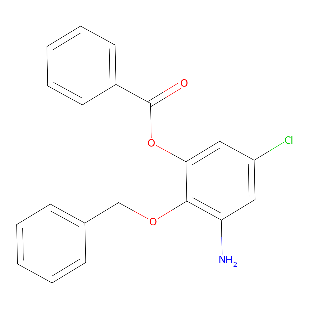 3-Amino-2-(benzyloxy)-5-chlorophenyl benzoate molecular structure, CAS 1221792-91-1