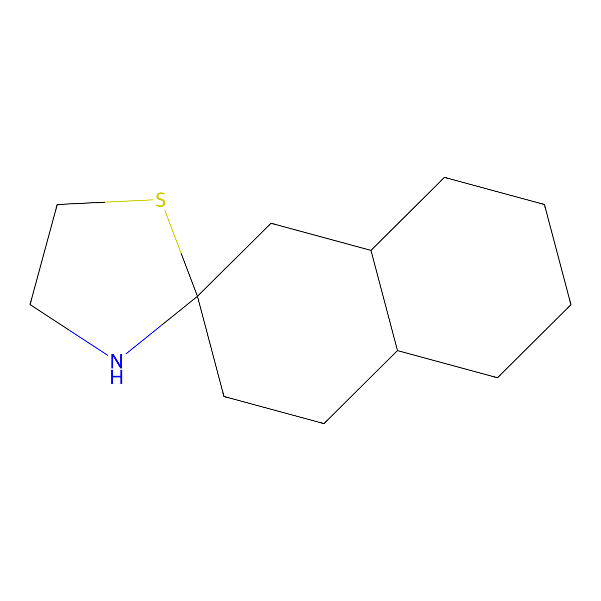 octahydro-1H-spiro[naphthalene-2,2'-[1,3]thiazolidine] molecular structure, CAS 1221792-92-2