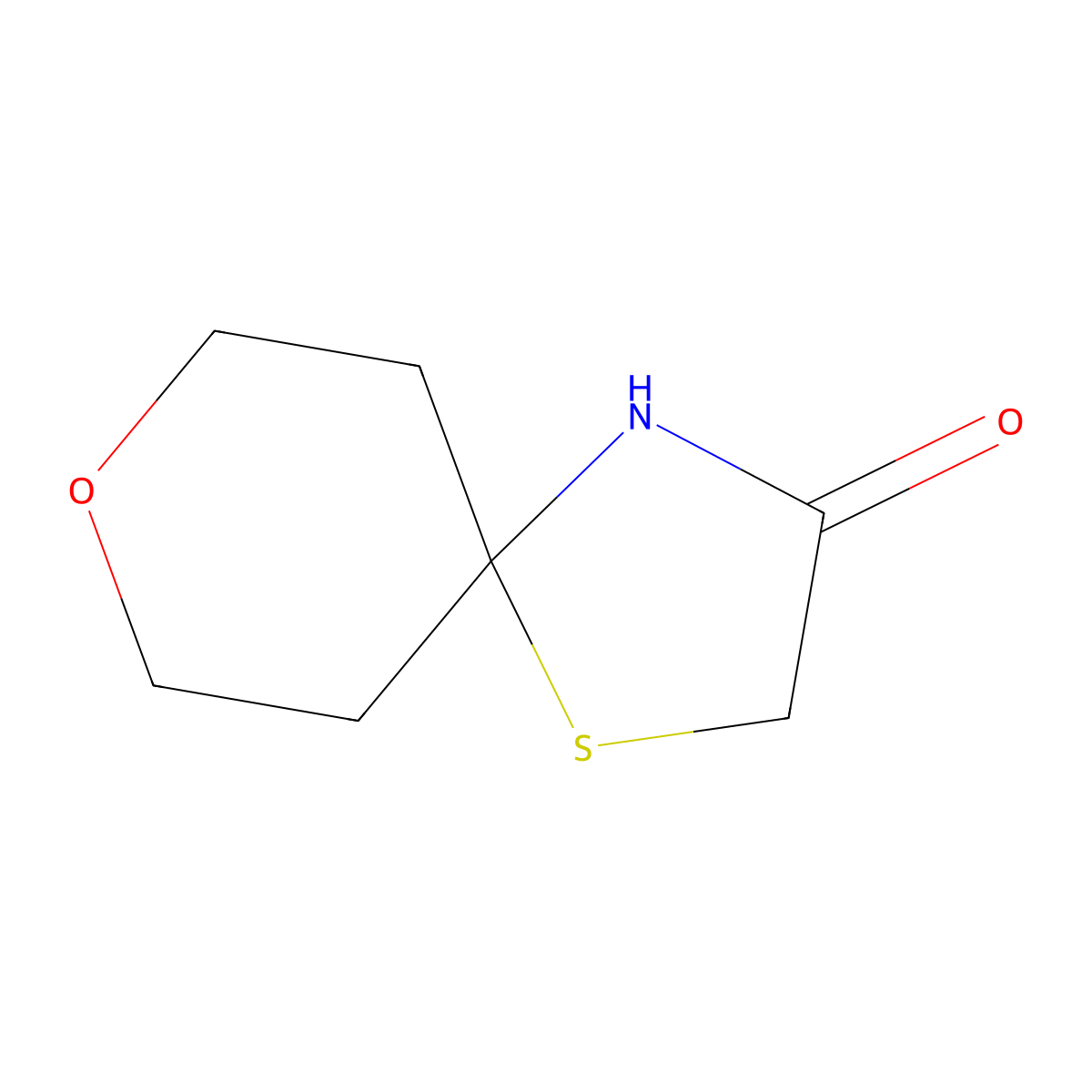 8-Oxa-1-thia-4-azaspiro[4.5]decan-3-one molecular structure, CAS 1221792-94-4