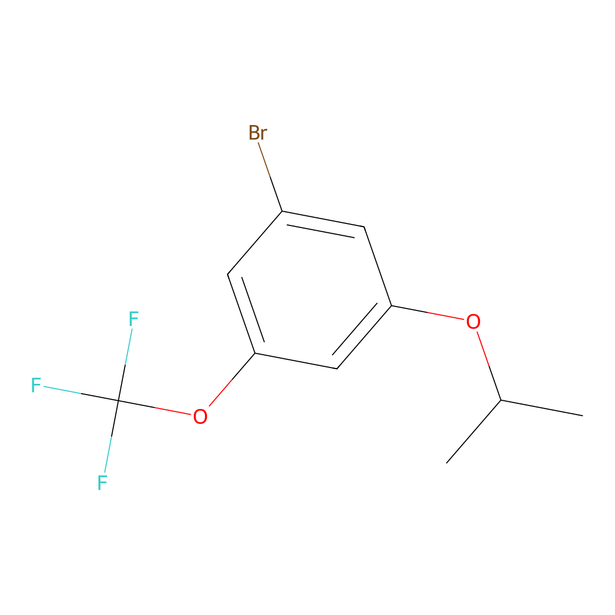 1-Bromo-3-isopropoxy-5-(trifluoromethoxy)benzene molecular structure, CAS 1221793-61-8