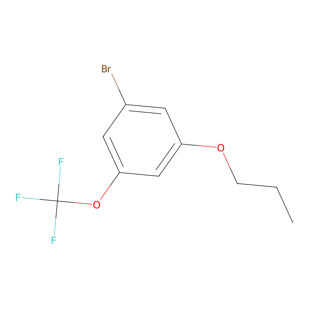 1-Bromo-3-propoxy-5-(trifluoromethoxy)benzene molecular structure, CAS 1221793-65-2