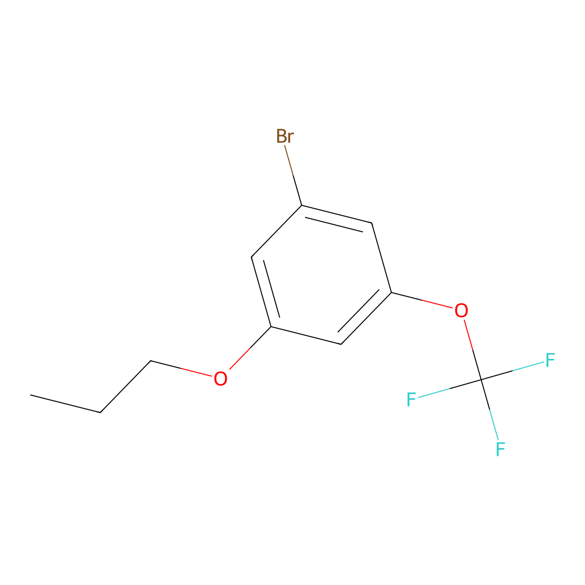 1-Bromo-3-propoxy-5-(trifluoromethoxy)benzene molecular structure, CAS 1221793-65-2