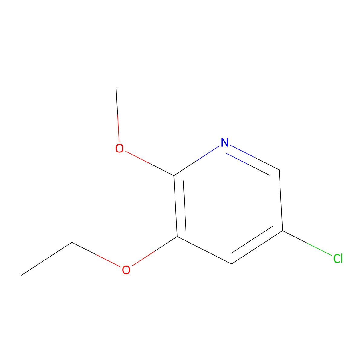 5-Chloro-3-ethoxy-2-methoxypyridine molecular structure, CAS 1221793-67-4