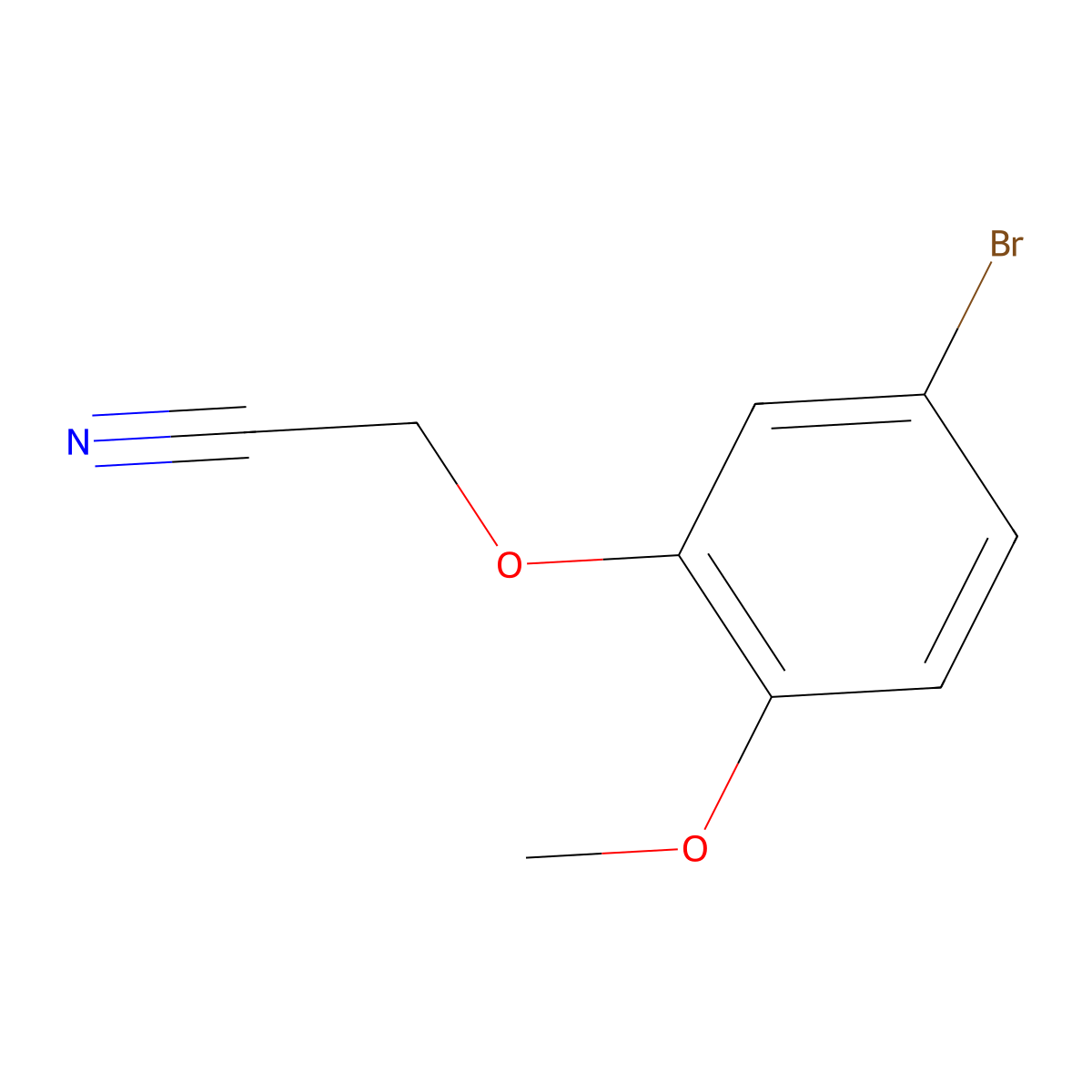 2-(5-Bromo-2-methoxyphenoxy)acetonitrile molecular structure, CAS 1221793-69-6