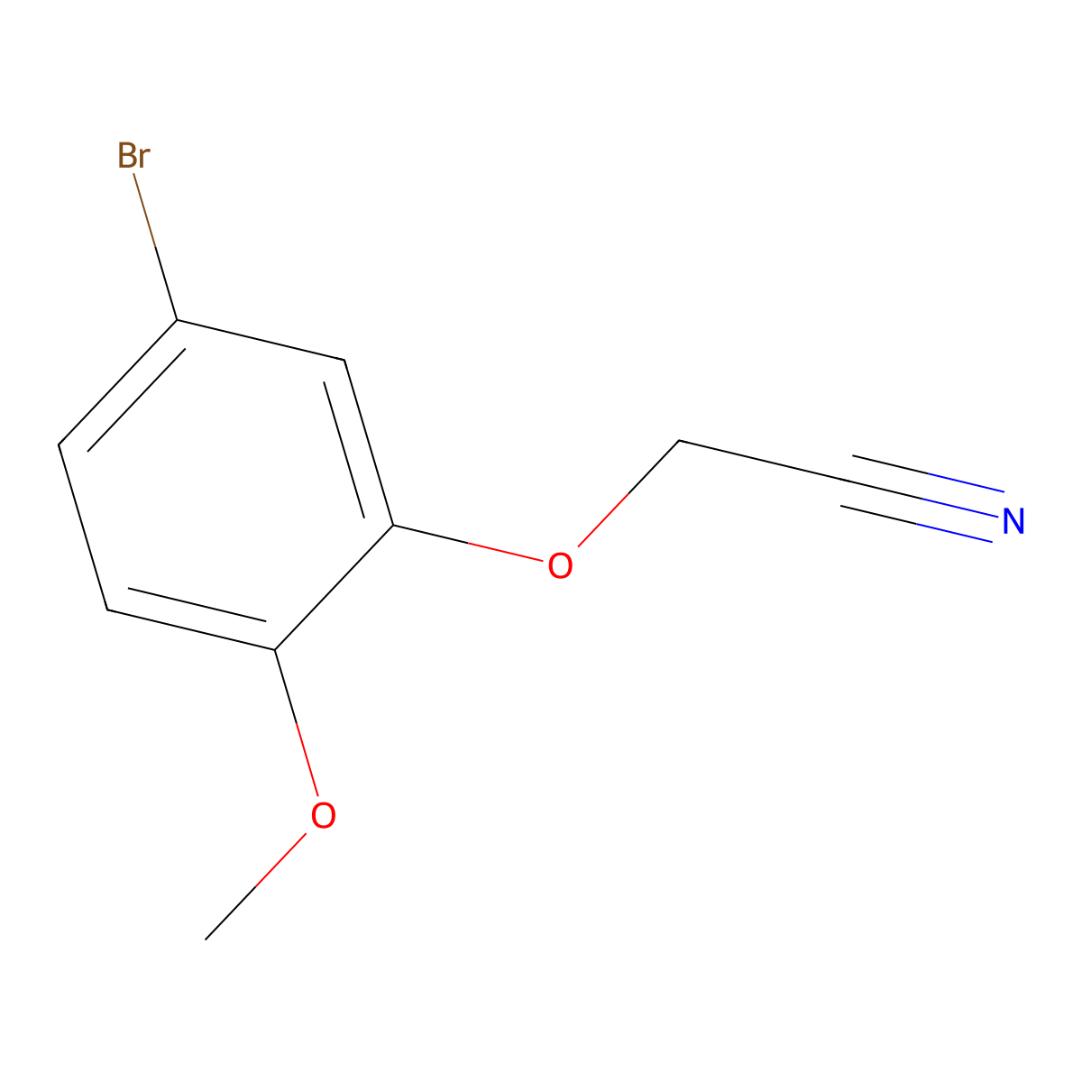 2-(5-Bromo-2-methoxyphenoxy)acetonitrile molecular structure, CAS 1221793-69-6