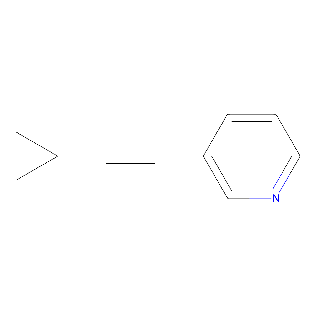 3-(2-Cyclopropylethynyl)pyridine molecular structure, CAS 1221793-76-5