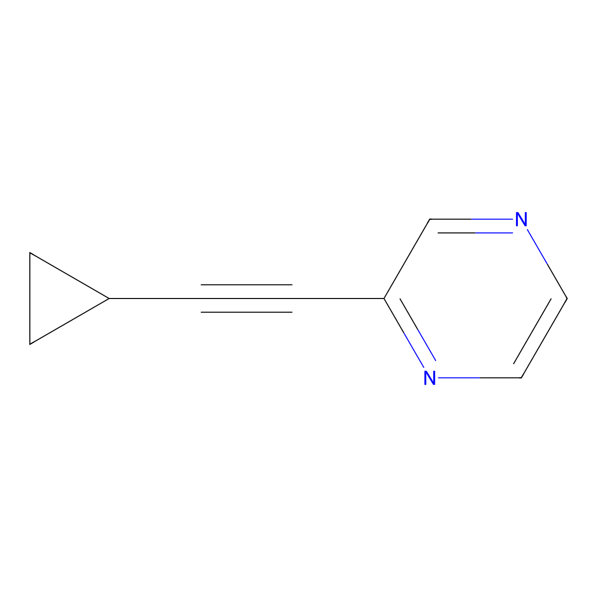 2-(2-Cyclopropylethynyl)pyrazine molecular structure, CAS 1221793-78-7