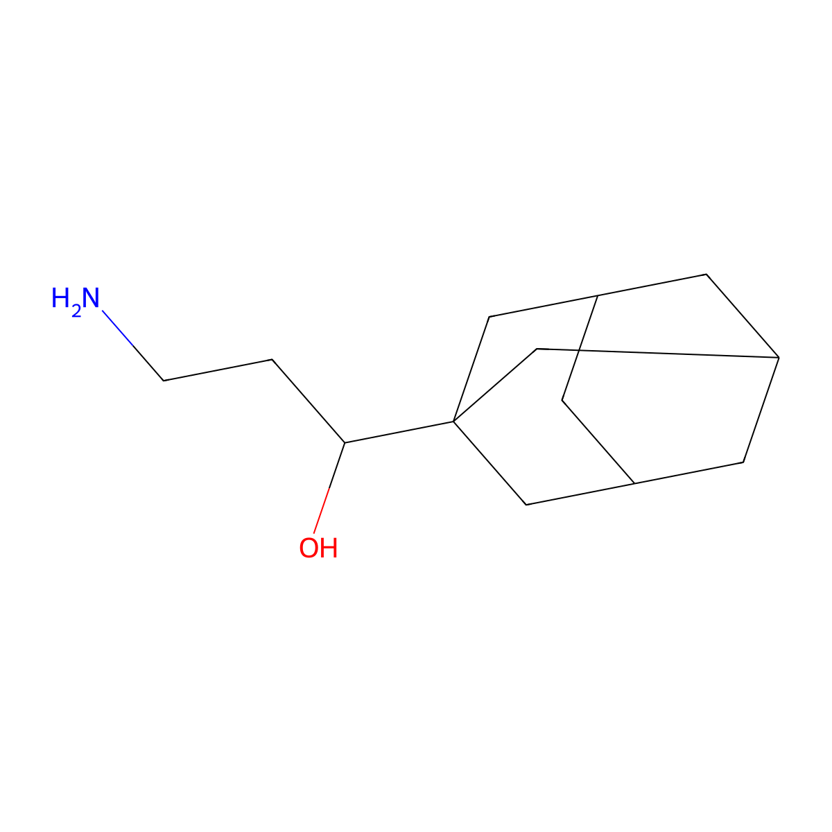 1-(1-Adamantyl)-3-aminopropan-1-ol molecular structure, CAS 1221817-81-7
