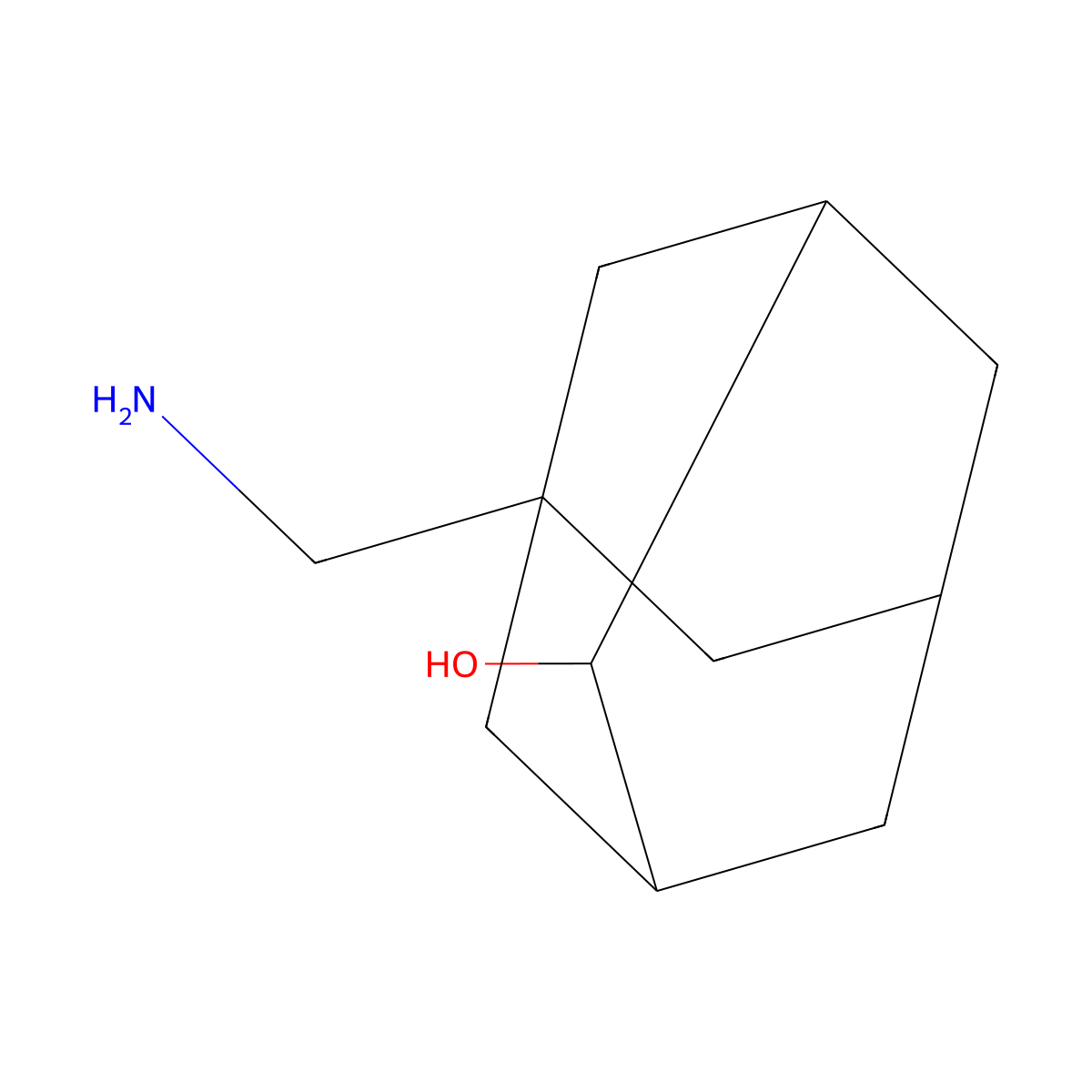 5-(Aminomethyl)adamantan-2-OL molecular structure, CAS 1221817-92-0