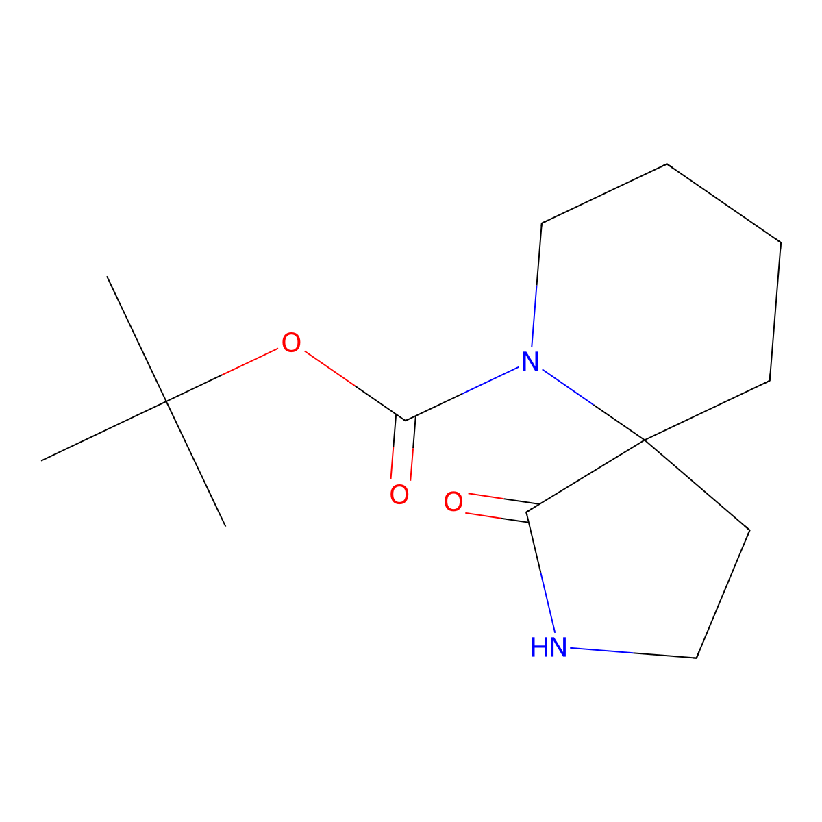 Tert-butyl 1-oxo-2,6-diazaspiro[4.5]decane-6-carboxylate molecular structure, CAS 1221818-08-1