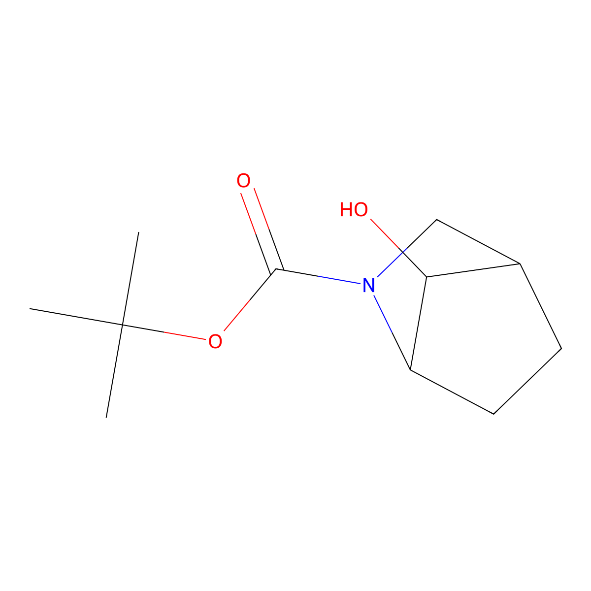 tert-Butyl 7-hydroxy-2-azabicyclo[2.2.1]heptane-2-carboxylate molecular structure, CAS 1221818-31-0