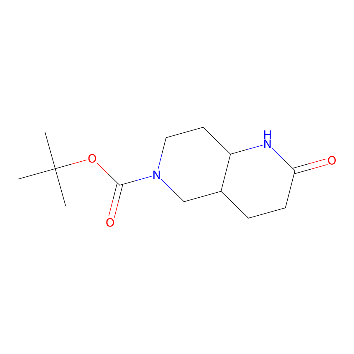 tert-Butyl 2-oxooctahydro-1,6-naphthyridine-6(2H)-carboxylate molecular structure, CAS 1221818-65-0