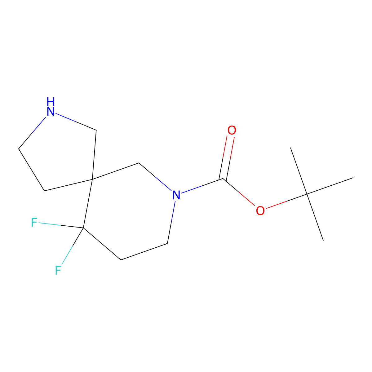 7-Boc-10,10-difluoro-2,7-diazaspiro[4.5]decane molecular structure, CAS 1221818-66-1
