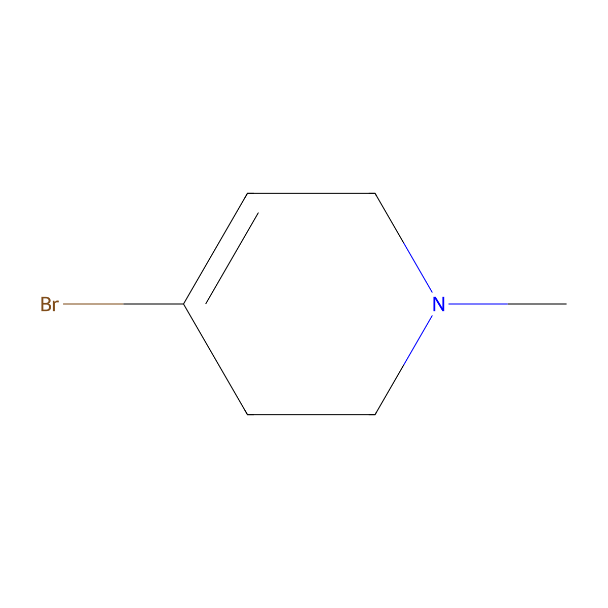 4-Bromo-1-methyl-1,2,3,6-tetrahydropyridine molecular structure, CAS 1221819-23-3