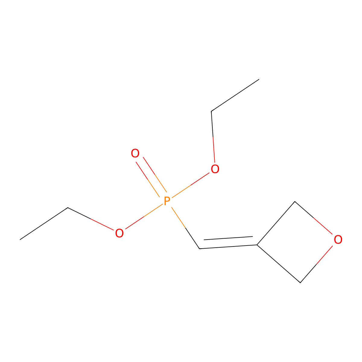 Diethyl (oxetan-3-ylidenemethyl)phosphonate molecular structure, CAS 1221819-45-9