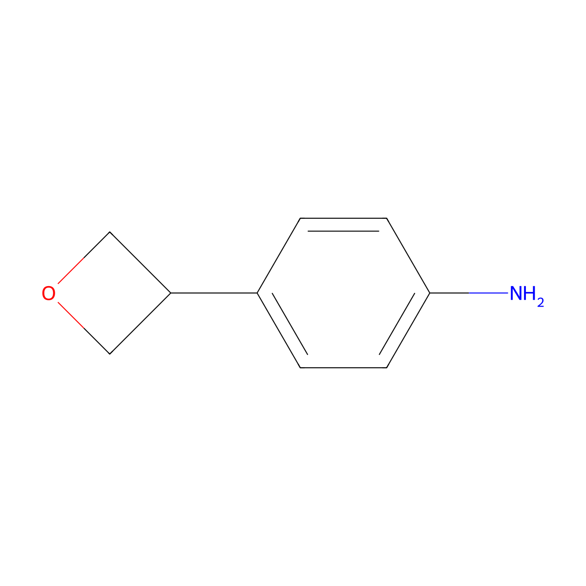 4-(Oxetan-3-yl)aniline molecular structure, CAS 1221819-62-0
