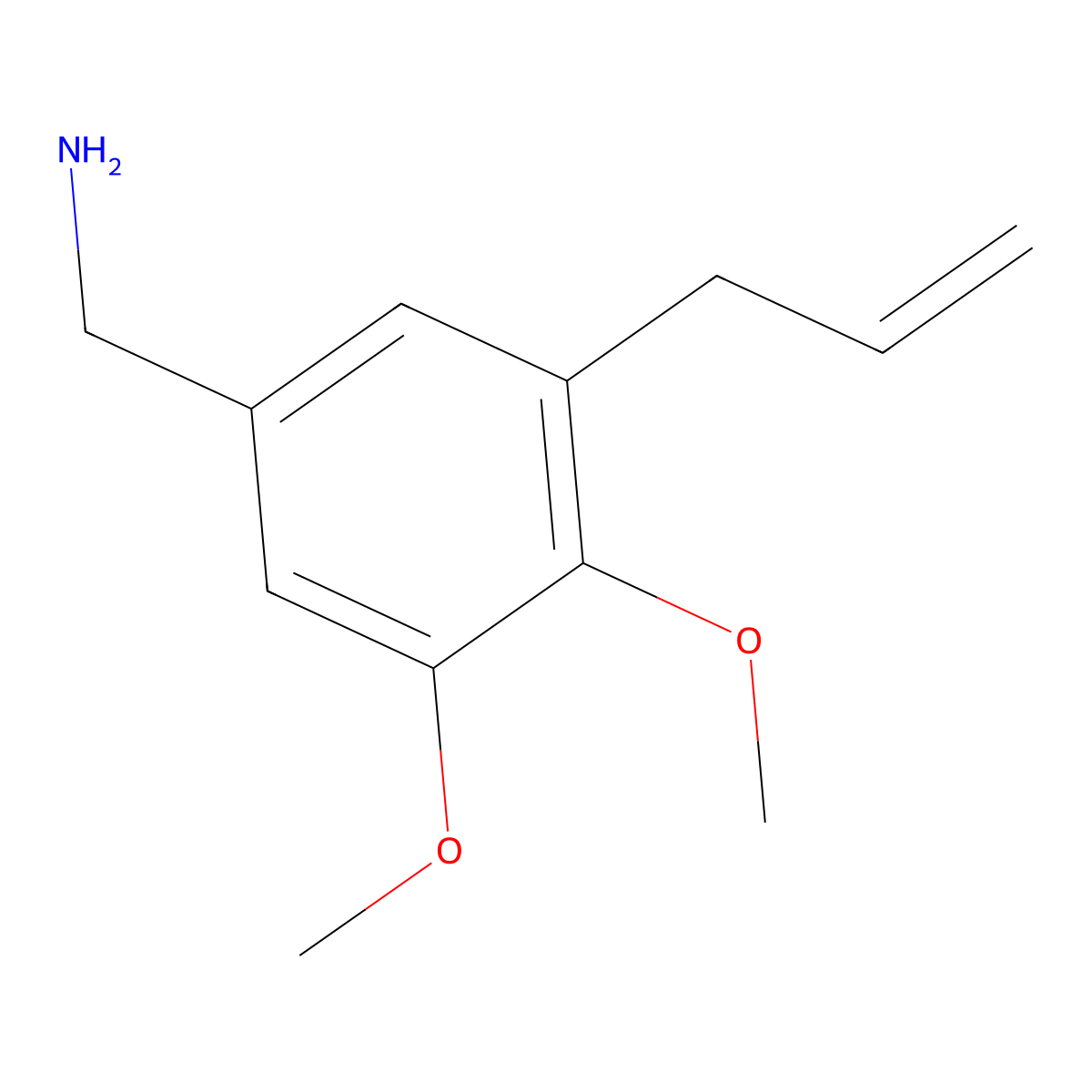 [3,4-Dimethoxy-5-(prop-2-en-1-yl)phenyl]methanamine molecular structure, CAS 1221820-87-6