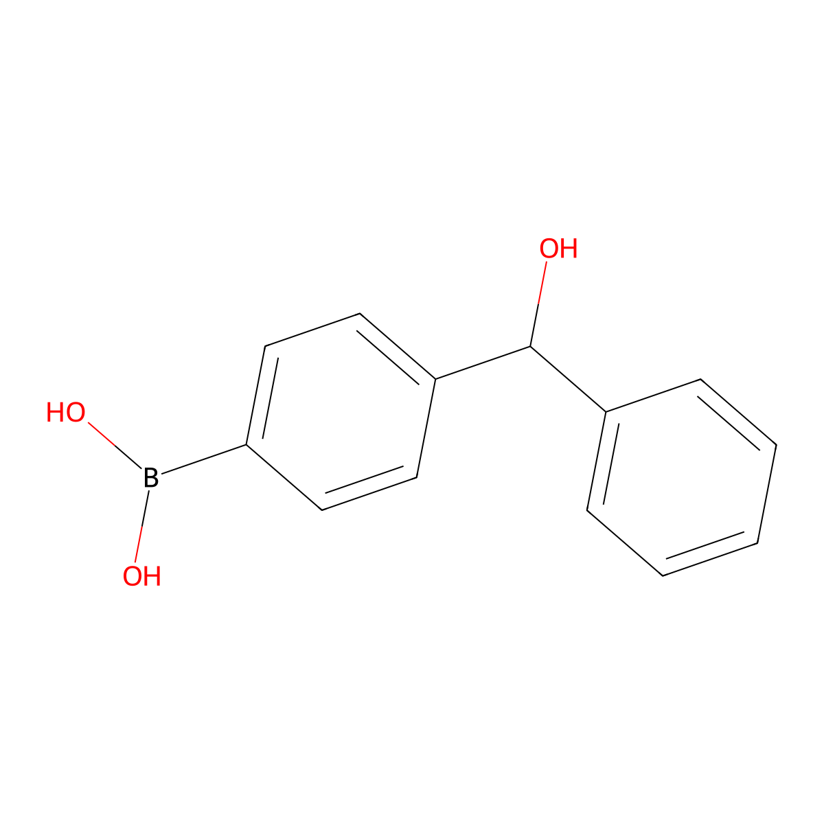 (4-(Hydroxy(phenyl)methyl)phenyl)boronic acid molecular structure, CAS 1221823-69-3