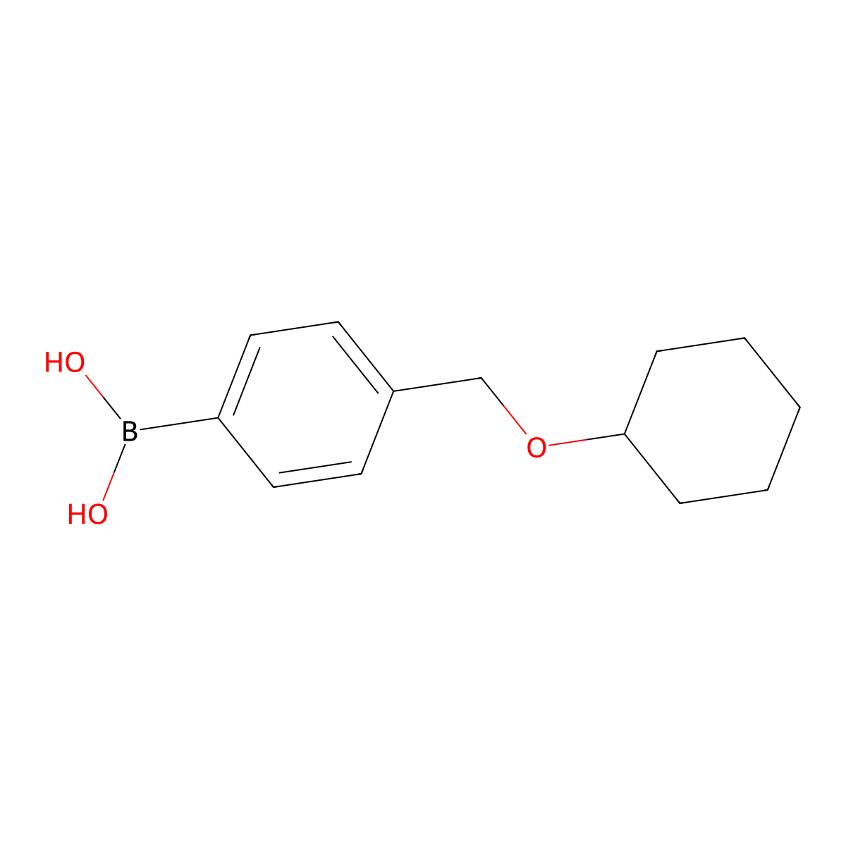 4-(Cyclohexyloxy)methylphenylboronic acid molecular structure, CAS 1221823-93-3