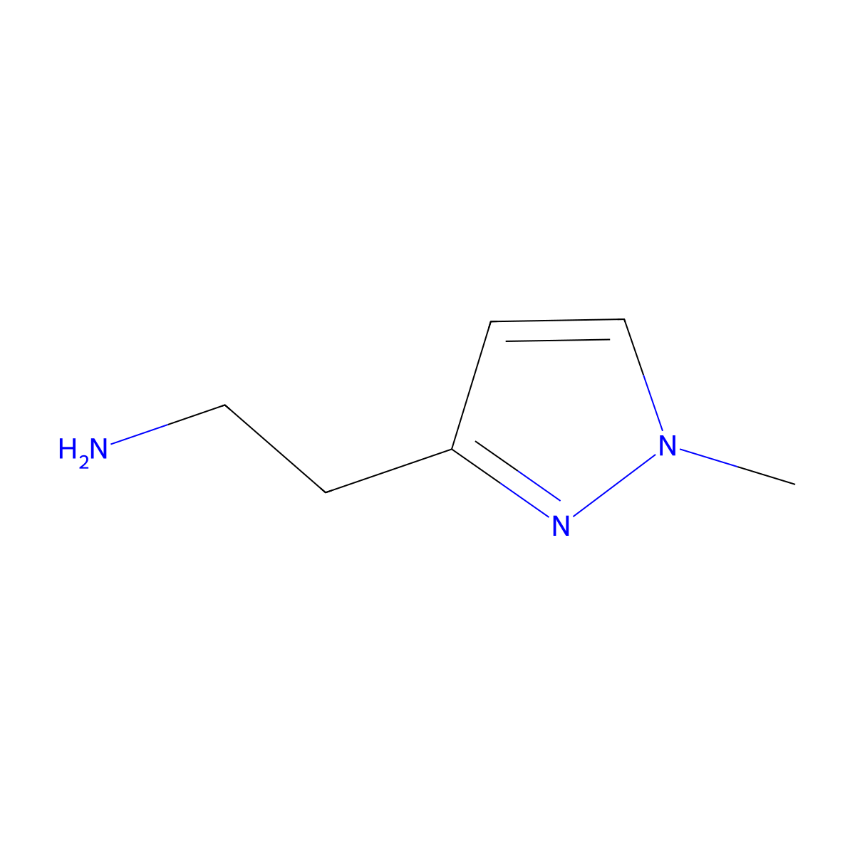 2-(1-methyl-1H-pyrazol-3-yl)ethan-1-amine molecular structure, CAS 1221824-87-8