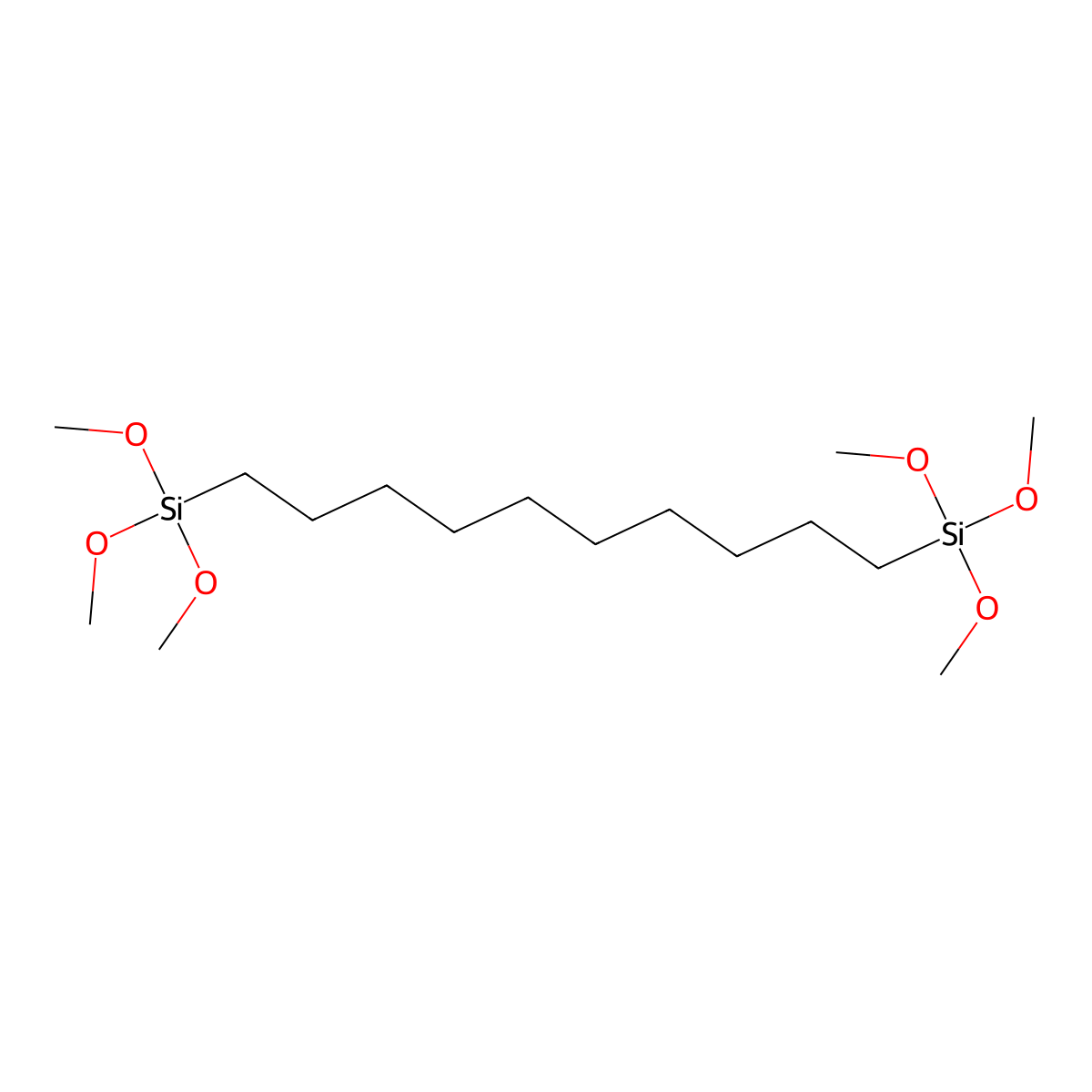 2,15-Dioxa-3,14-disilahexadecane, 3,3,14,14-tetramethoxy- molecular structure, CAS 122185-09-5