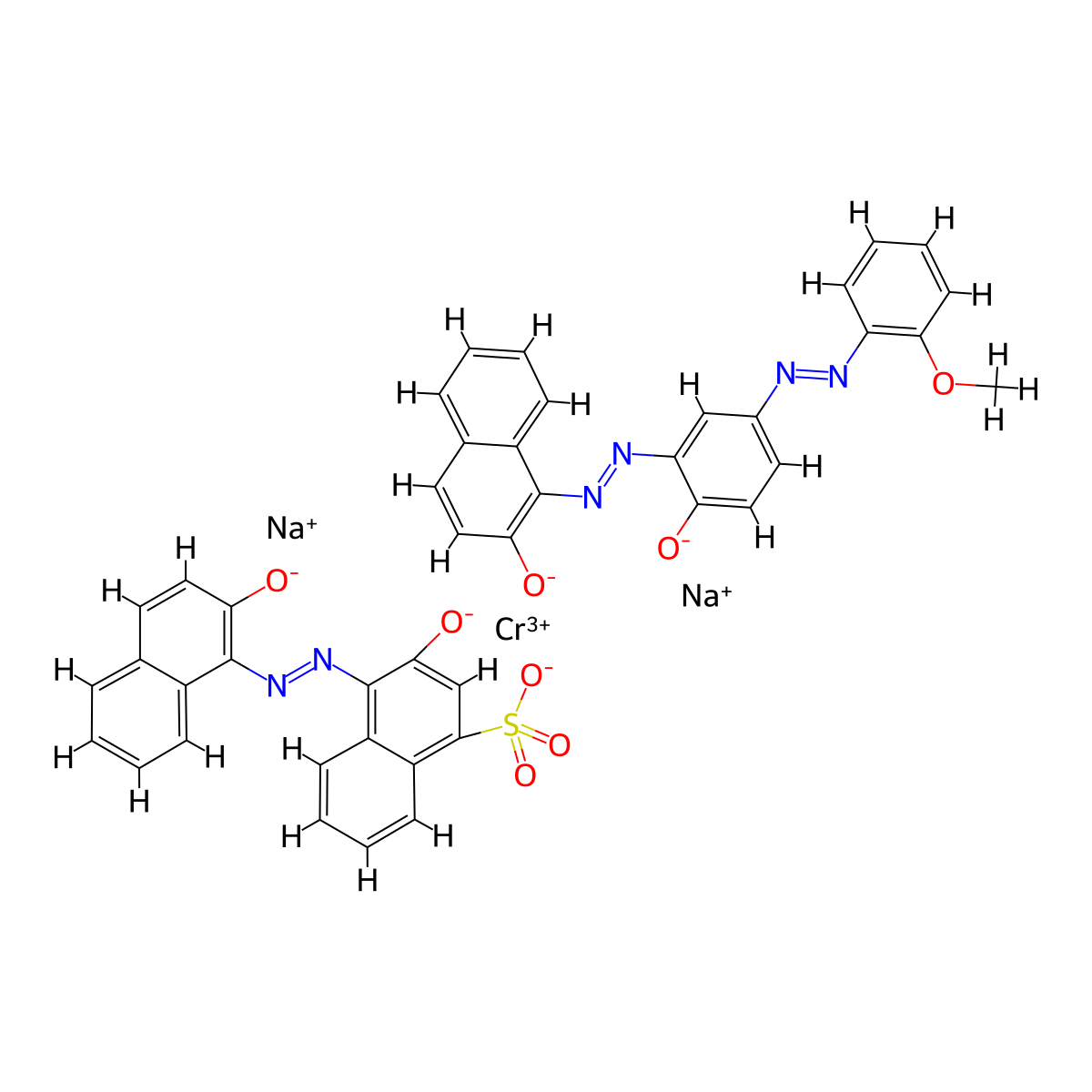 C.I. Acid Black 132 molecular structure, CAS 12219-02-2