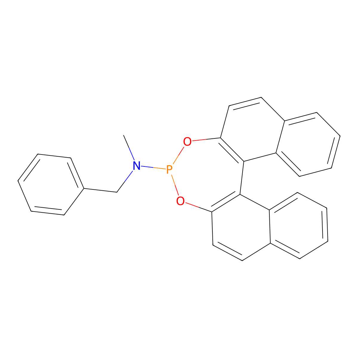 (11bR)-N-Benzyl-N-methyldinaphtho[2,1-d:1',2'-f][1,3,2]dioxaphosphepin-4-amine molecular structure, CAS 1221902-06-2