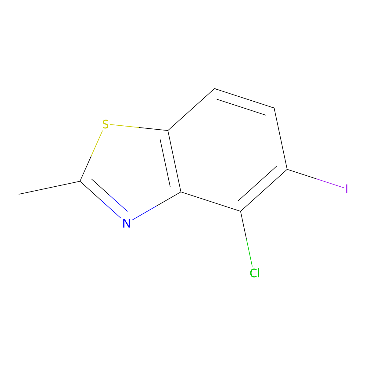 4-Chloro-5-iodo-2-methylbenzo[D]thiazole molecular structure, CAS 1221932-10-0