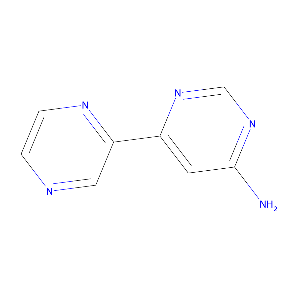 6-(Pyrazin-2-yl)pyrimidin-4-amine molecular structure, CAS 1221974-19-1