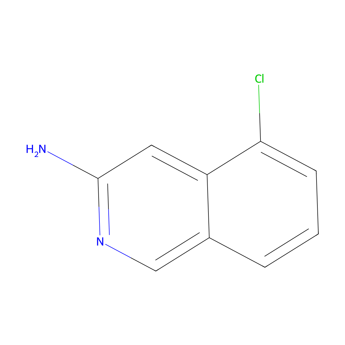 5-Chloroisoquinolin-3-amine molecular structure, CAS 1221974-27-1