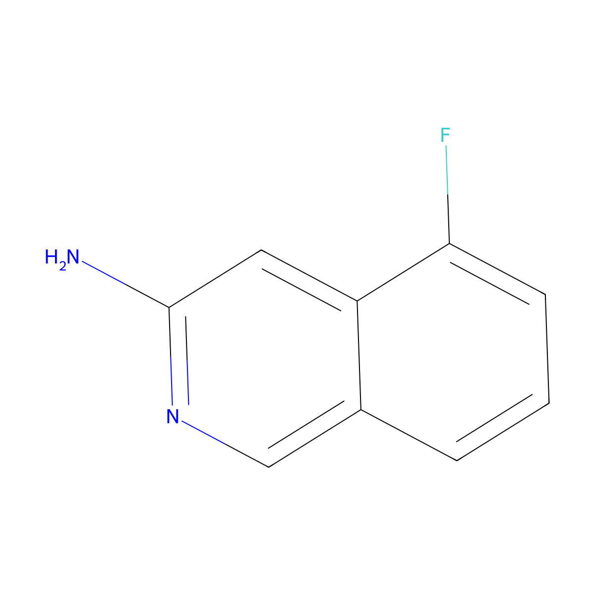 5-Fluoroisoquinolin-3-amine molecular structure, CAS 1221974-43-1