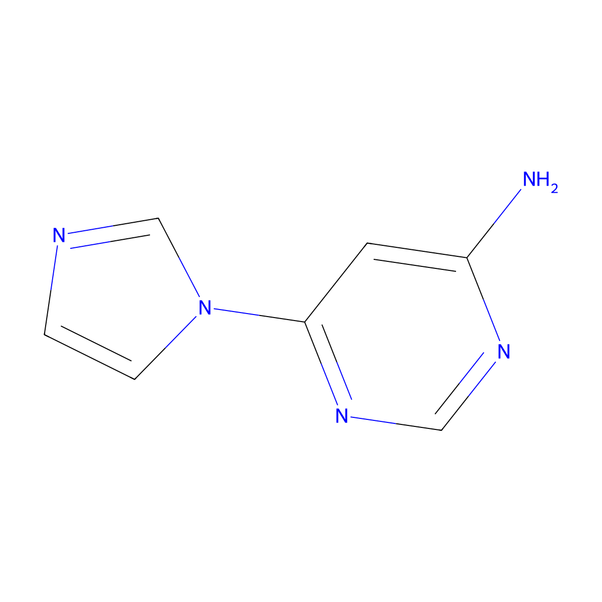 6-(1H-imidazol-1-yl)pyrimidin-4-amine molecular structure, CAS 1221974-50-0
