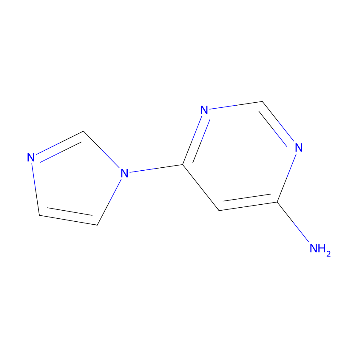 6-(1H-imidazol-1-yl)pyrimidin-4-amine molecular structure, CAS 1221974-50-0