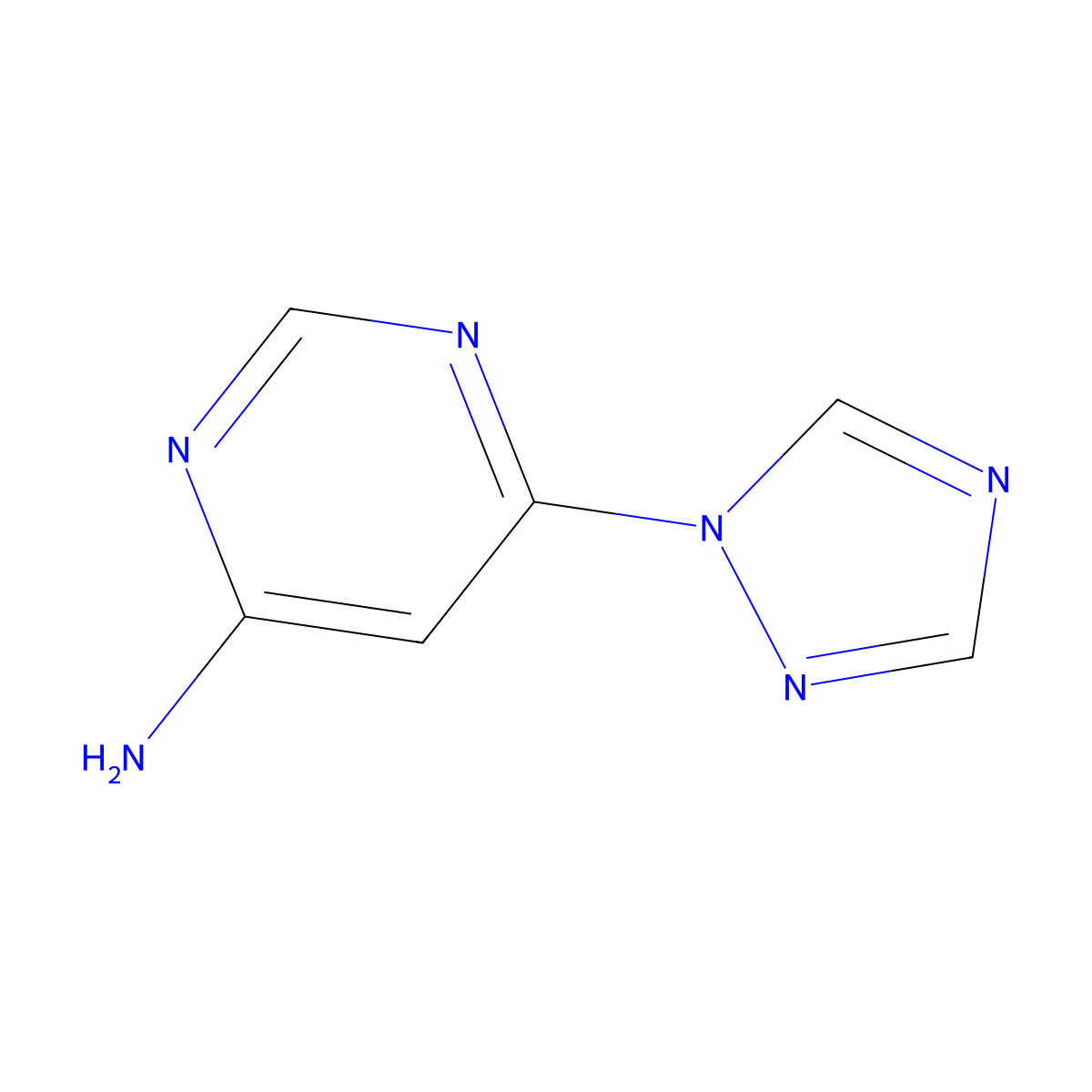 6-(1H-1,2,4-triazol-1-yl)pyrimidin-4-amine molecular structure, CAS 1221974-59-9