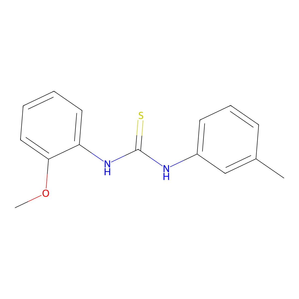 1-(2-Methoxyphenyl)-3-(3-methylphenyl)thiourea molecular structure, CAS 1222-53-3
