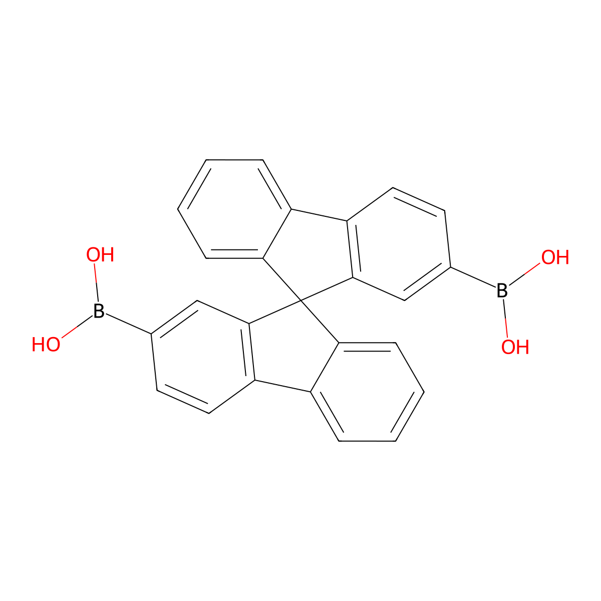 9,9'-Spirobi[fluorene]-2',7-diyldiboronic acid molecular structure, CAS 1222007-94-4