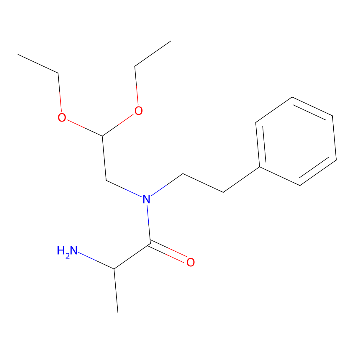 (2S)-2-Amino-N-(2,2-diethoxyethyl)-N-(2-phenylethyl)-propanamide molecular structure, CAS 1222068-58-7