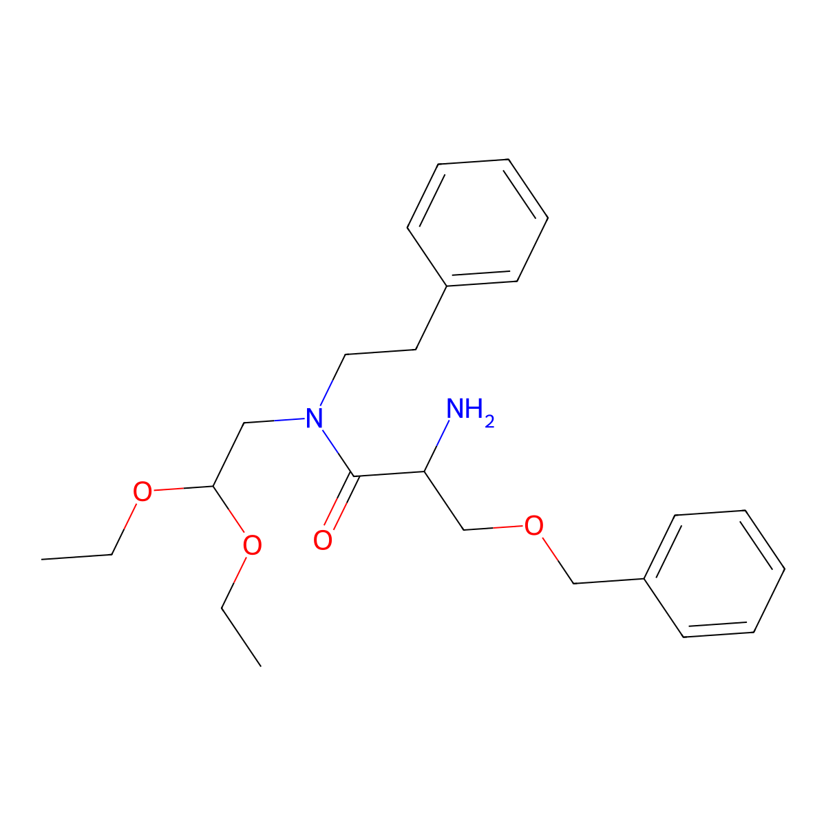 (2S)-2-Amino-N-(2,2-diethoxyethyl)-N-(2-phenylethyl)-3-(phenylmethoxy)-propanamide molecular structure, CAS 1222068-68-9