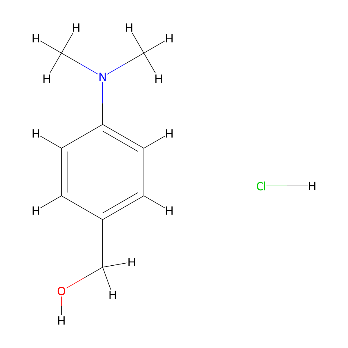 4-(Dimethylamino)benzyl alcohol hydrochloride molecular structure, CAS 1222084-54-9