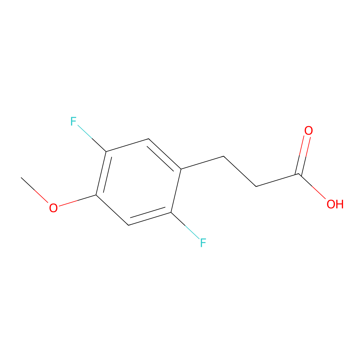 3-(2,5-Difluoro-4-methoxyphenyl)propanoic acid molecular structure, CAS 1222090-45-0
