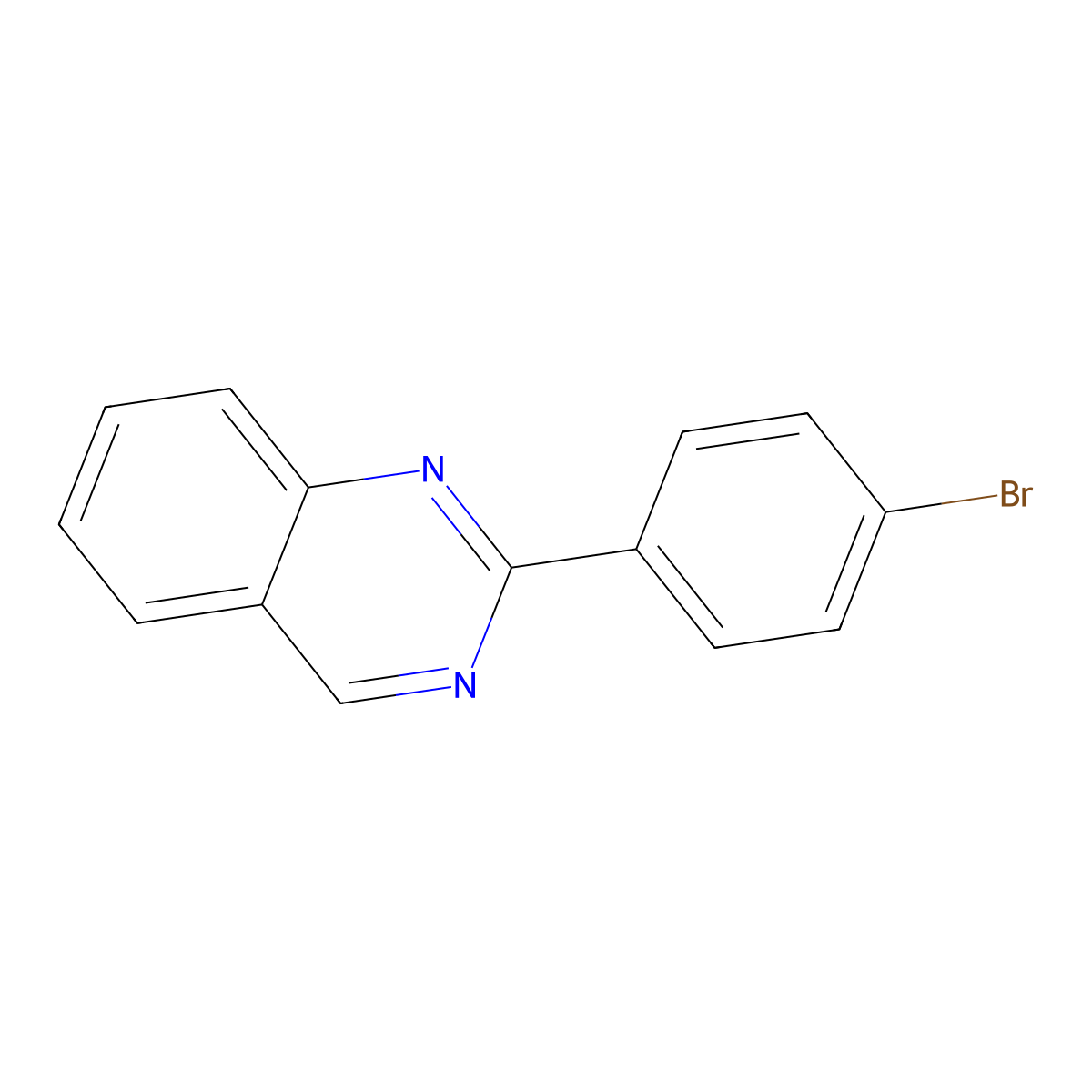 2-(4-Bromophenyl)quinazoline molecular structure, CAS 1222094-28-1