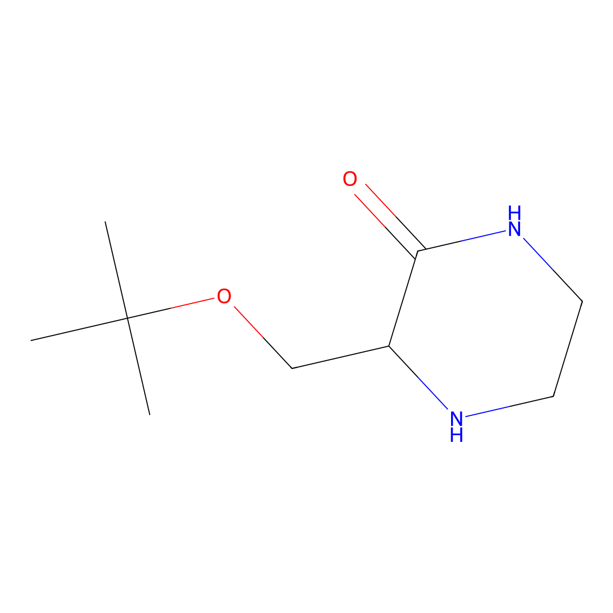 (R)-3-(tert-Butoxymethyl)piperazin-2-one molecular structure, CAS 1222102-49-9