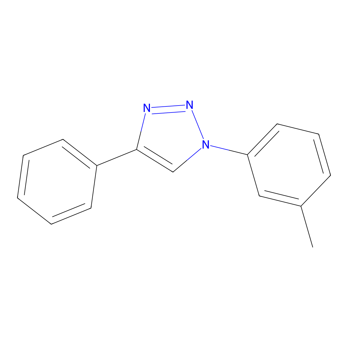 1-(3-Methylphenyl)-4-phenyl-1H-1,2,3-triazole molecular structure, CAS 1222130-97-3