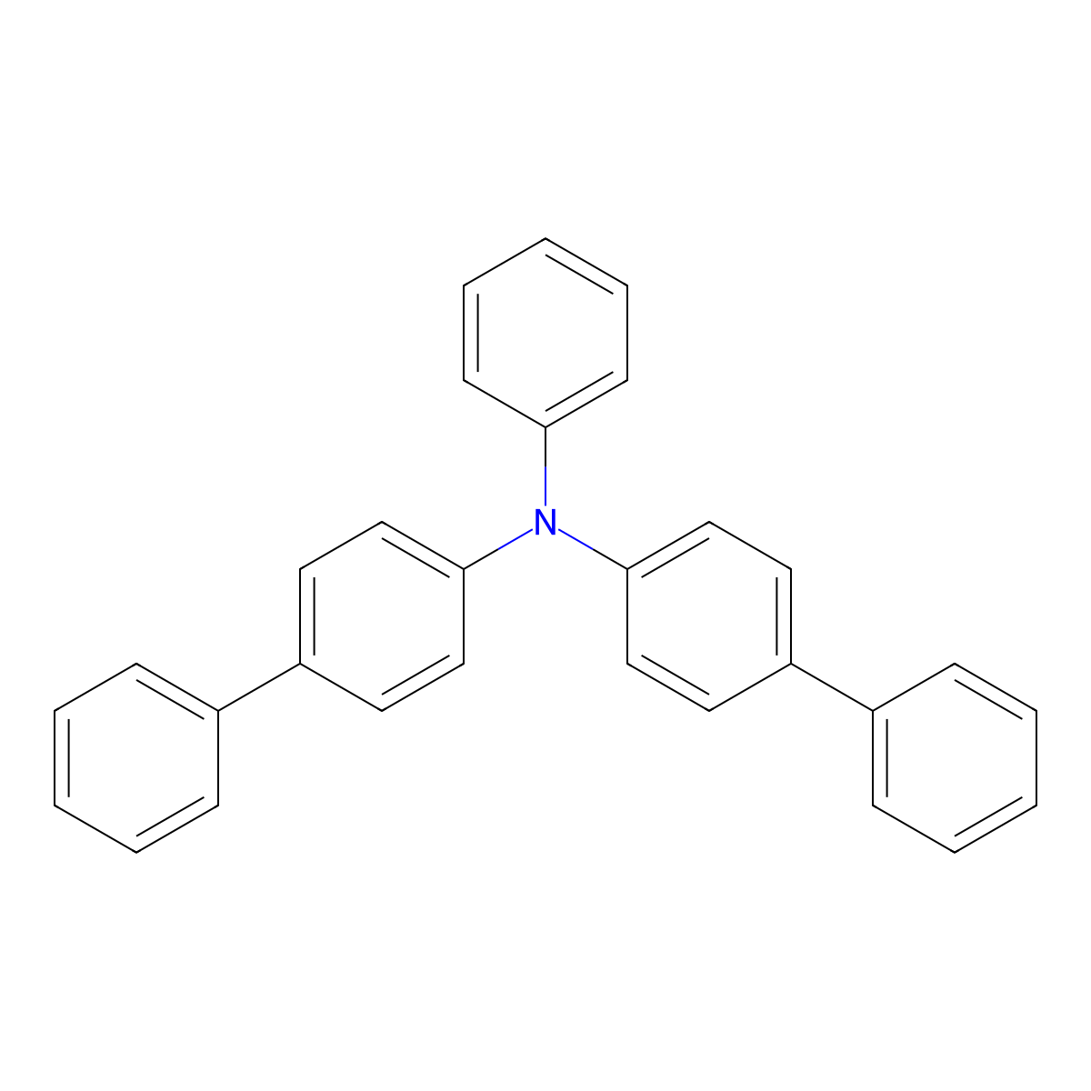 N-([1,1'-Biphenyl]-4-yl)-N-phenyl-[1,1'-biphenyl]-4-amine molecular structure, CAS 122215-84-3