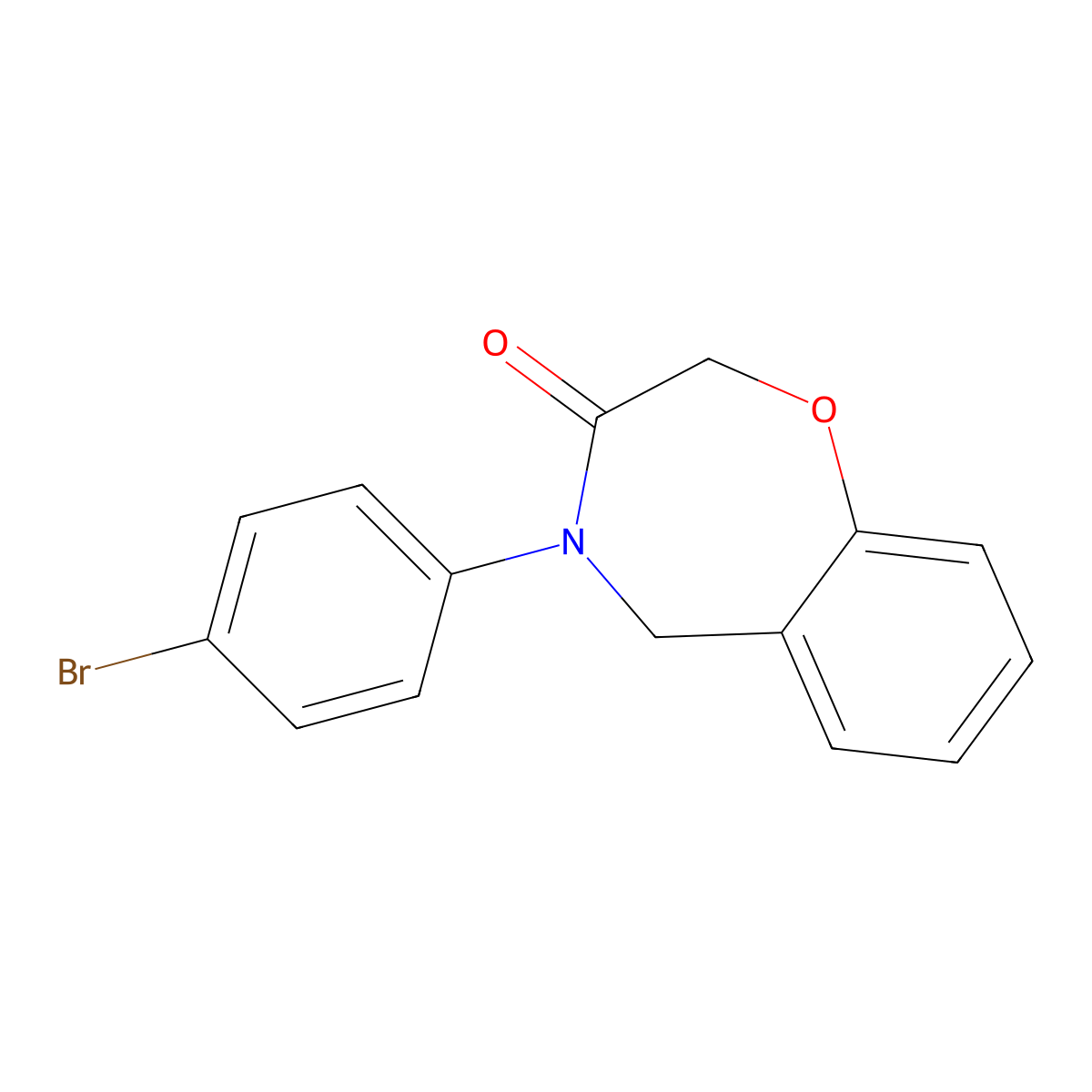 4-(4-bromophenyl)-4,5-dihydro-1,4-benzoxazepin-3(2H)-one molecular structure, CAS 1222170-16-2